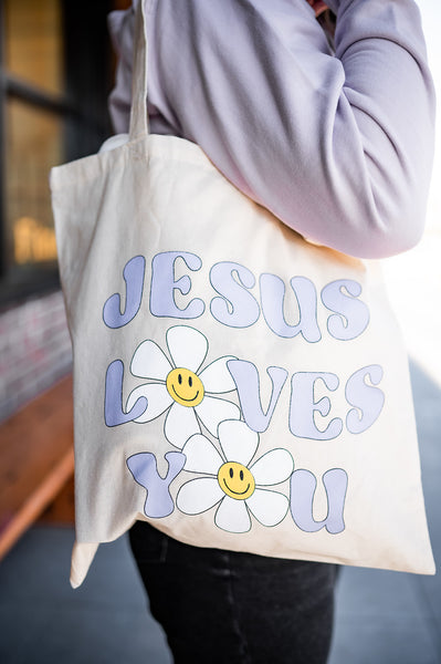 Groovy - Jesus Loves You Tote Bag